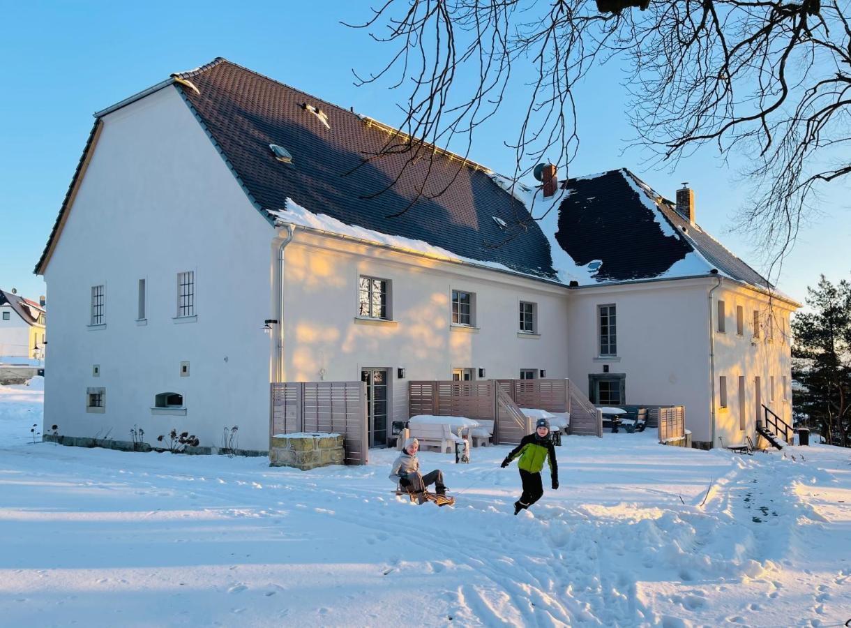 Farmhouse Eckartsberg Im Zittauer Gebirge - Ferienwohnung Mit 2 Schlafzimmern, Terrasse Und Wallbox Mittelherwigsdorf المظهر الخارجي الصورة